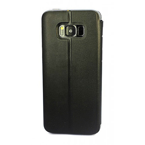 Кожаный чехол Clear View Standing для Samsung Galaxy S8 Plus черный