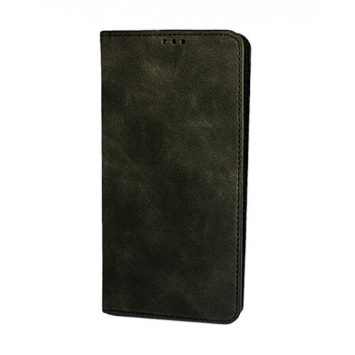 Черный кожаный премиум чехол-книжка для Samsung Galaxy S8 Plus с отделом для пластиковых карт