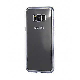 Силиконовый дизайнерский чехол Clear View на Samsung Galaxy S8 Plus черного цвета