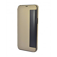 Золотой чехол Clear View Standing для Samsung Galaxy S8 Plus с интерактивной полосой