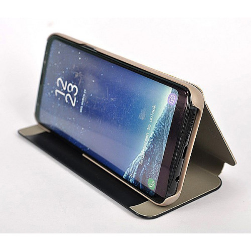 Золотой чехол Clear View Standing для Samsung Galaxy S8 Plus с интерактивной полосой