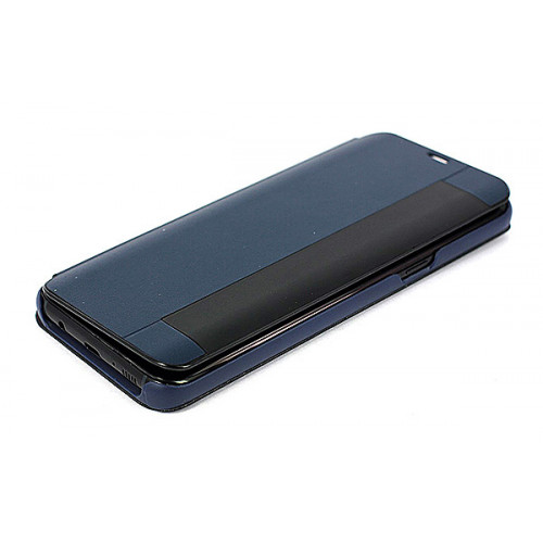 Синий чехол Clear View Standing для Samsung Galaxy S8 Plus с интерактивной полосой