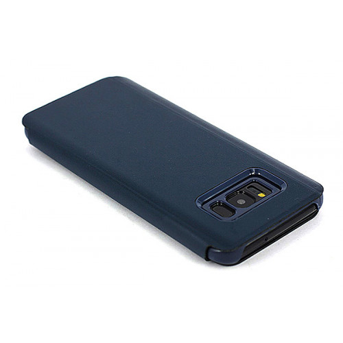 Синий чехол Clear View Standing для Samsung Galaxy S8 Plus с интерактивной полосой