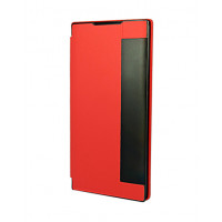 Чехол из кожи Clear View Standing для Samsung Galaxy Note 10 Plus красного цвета