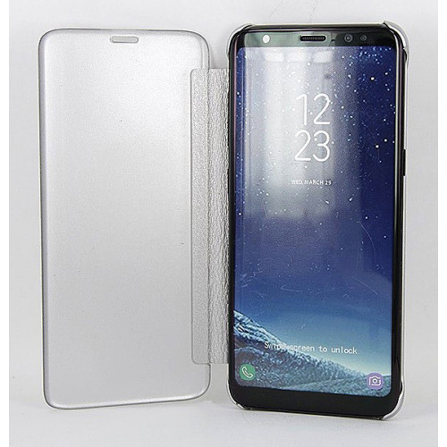 Чехол Clear View Cover с полупрозрачной лицевой крышкой для Samsung Galaxy S8 Plus серебряный