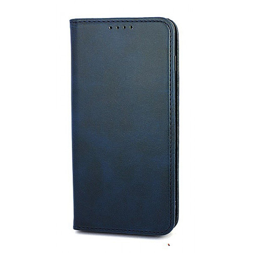 Синий кожаный премиум чехол-книжка для Samsung Galaxy S10 Plus с отделом для пластиковых карт