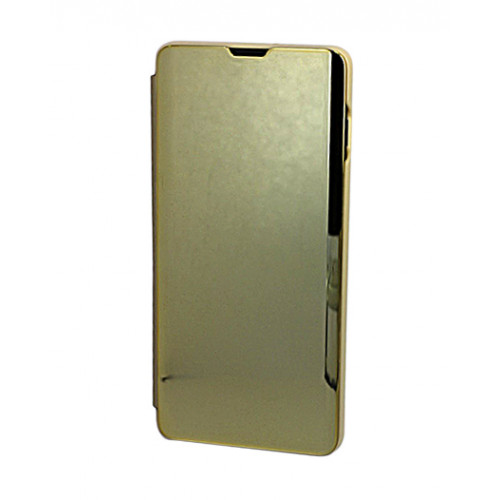 Золотой зеркальный чехол Clear View Cover для Samsung Galaxy S10 Plus