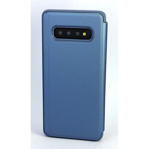 Синий зеркальный чехол Clear View Cover для Samsung Galaxy S10 Plus
