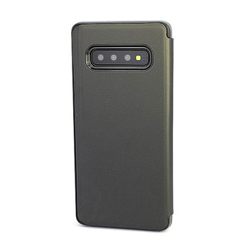 Черный зеркальный чехол Clear View Cover для Samsung Galaxy S10 Plus