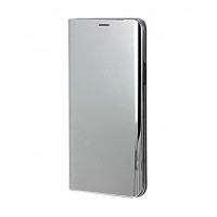 Зеркальный чехол Clear View Cover для Samsung Galaxy S10 Plus серебро