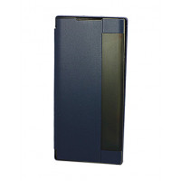 Чехол из кожи Clear View Standing для Samsung Galaxy S10 Plus синего цвета