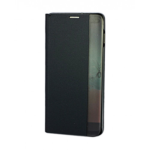 Темно-синий чехол Clear View Standing для Samsung Galaxy S10 Plus с интерактивной полосой