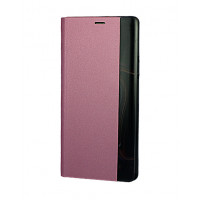 Розовый чехол Clear View Standing для Samsung Galaxy S10 Plus с интерактивной полосой