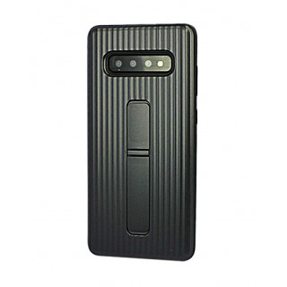 Черный защитный чехол-подставка Protective Standing Cover для Samsung Galaxy S10 Plus