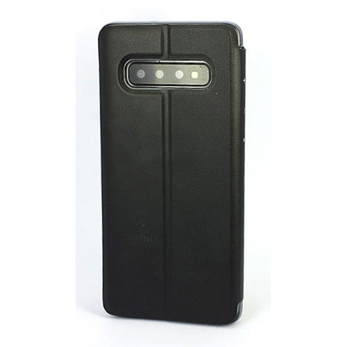 Кожаный чехол Clear View Standing для Samsung Galaxy S10 (G973) черный