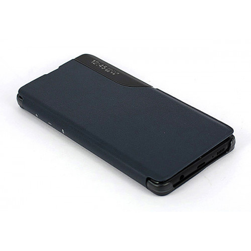 Кожаный чехол Clear View Standing для Samsung Galaxy S10 (G973) темно-синий