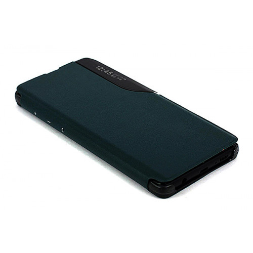 Кожаный чехол Clear View Standing для Samsung Galaxy S10 (G973) темно-бирюзовый