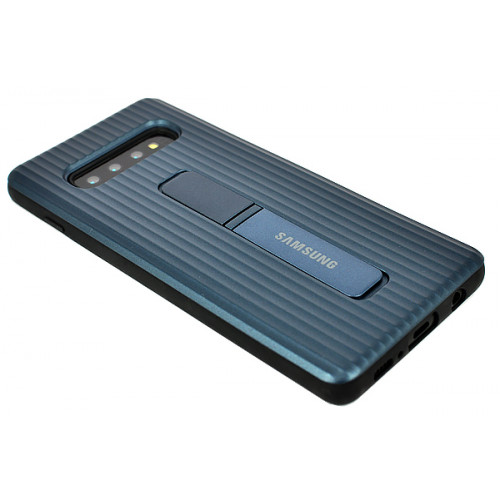 Синий защитный чехол-подставка Protective Standing Cover для Samsung Galaxy S10 Plus