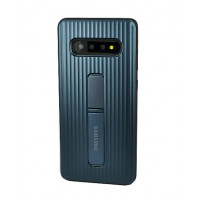 Темно-синий защитный чехол-подставка Protective Standing Cover для Samsung Galaxy S10 Plus