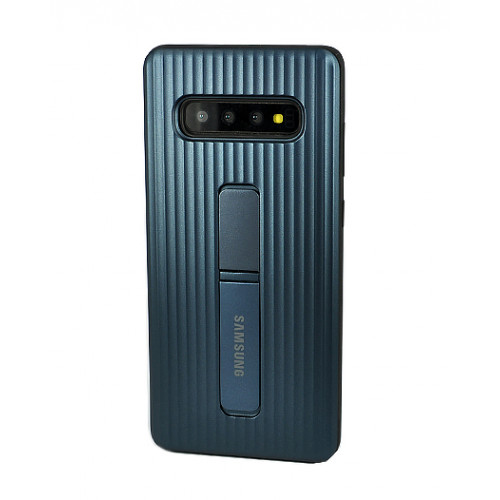 Синий защитный чехол-подставка Protective Standing Cover для Samsung Galaxy S10 Plus