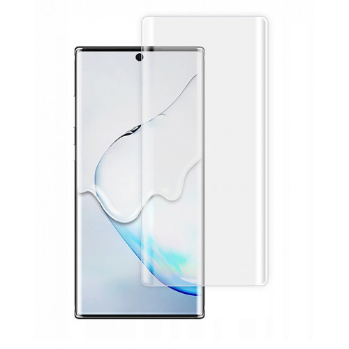 Закаленное защитное стекло с закругленным краем для Samsung Galaxy Note 10 Plus прозрачное