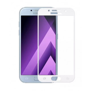 Закаленное защитное стекло для Samsung Galaxy A5 2017 с белой рамкой