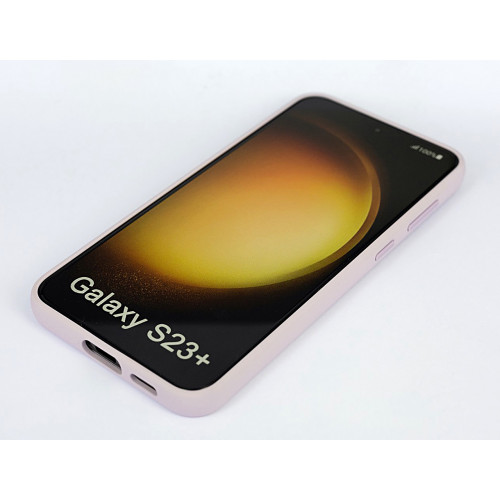 Защитный розовый бампер Silicon Silky And Soft-Touch Finish для Samsung Galaxy S23 Plus (SM-S916)