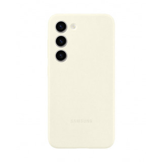 Защитный оригинальный белый бампер Silicon Silky And Soft-Touch Finish для Samsung Galaxy S23 Plus