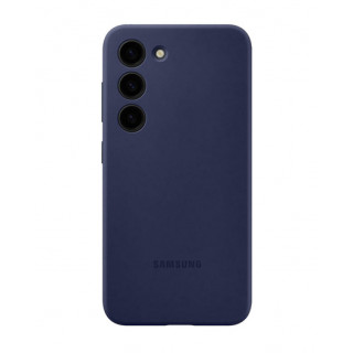 Защитный оригинальный синий бампер Silicon Silky And Soft-Touch Finish для Samsung Galaxy S23 Plus