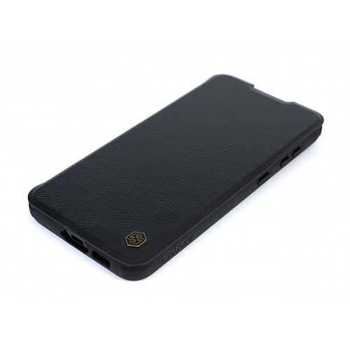 Черный премиум чехол-книжка на Samsung Galaxy S23 Plus (SM-S916) с отделом для пластиковых карт