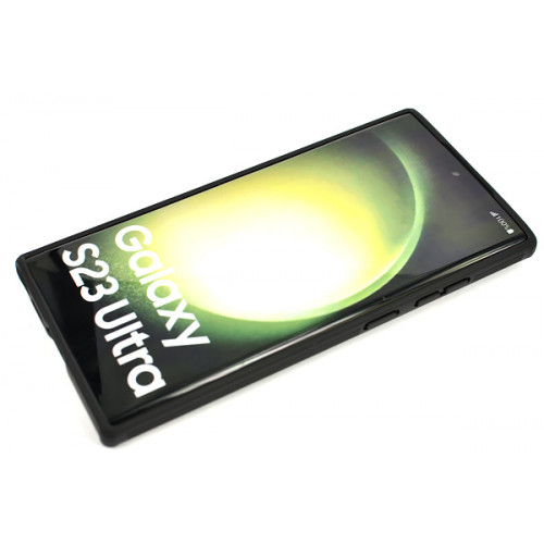 Фирменный черный кейс Nillkin для Samsung Galaxy S23 Ultra (SM-S918) с защитой задней камеры