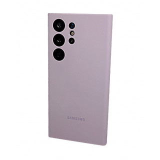 Защитный оригинальный розовый бампер Silicon Silky And Soft-Touch Finish для Samsung Galaxy S23 Ultra