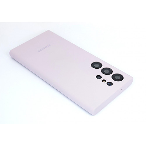 Защитный розовый бампер Silicon Silky And Soft-Touch Finish для Samsung Galaxy S23 Ultra (SM-S918)