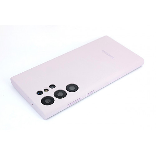 Защитный розовый бампер Silicon Silky And Soft-Touch Finish для Samsung Galaxy S23 Ultra (SM-S918)