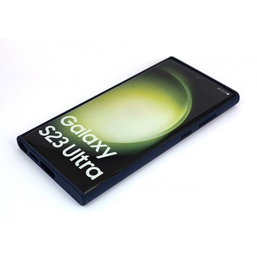 Защитный синий бампер Silicon Silky And Soft-Touch Finish для Samsung Galaxy S23 Ultra (SM-S918)
