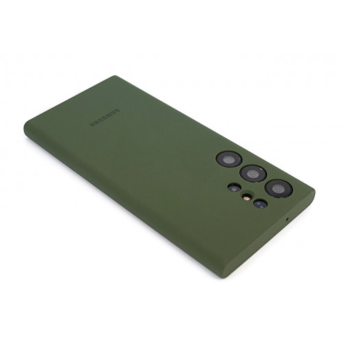 Защитный зеленый бампер Silicon Silky And Soft-Touch Finish для Samsung Galaxy S23 Ultra (SM-S918)