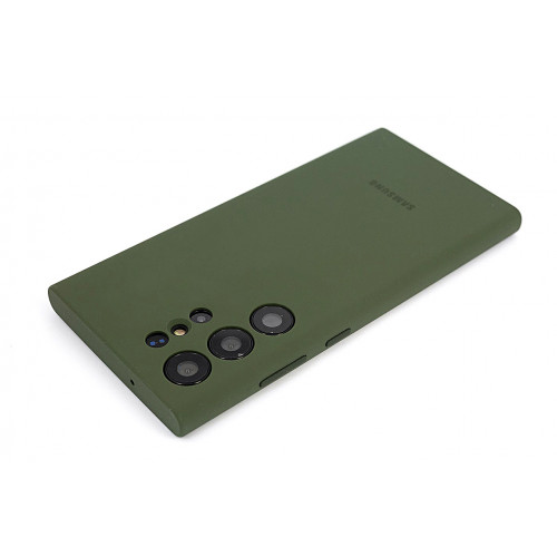 Защитный зеленый бампер Silicon Silky And Soft-Touch Finish для Samsung Galaxy S23 Ultra (SM-S918)