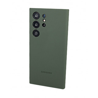 Защитный оригинальный зеленый бампер Silicon Silky And Soft-Touch Finish для Samsung Galaxy S23 Ultra