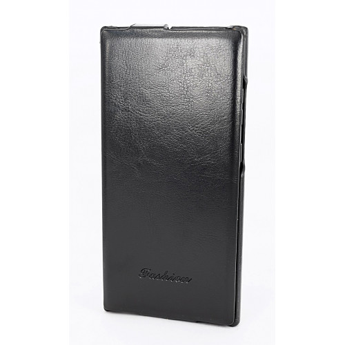 Дизайнерский кожаный фирменный чехол-флип для Samsung Galaxy S23 Ultra черного цвета