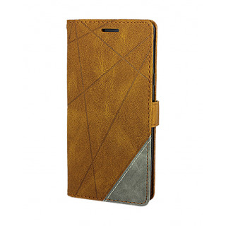 Коричневый кожаный чехол-книжка для Samsung Galaxy S7 Edge с отделом для пластиковых карт 