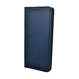 Синий кожаный премиум чехол-книжка для Samsung Galaxy S7 Edge с отделом для пластиковых карт и магнитной крышкой
