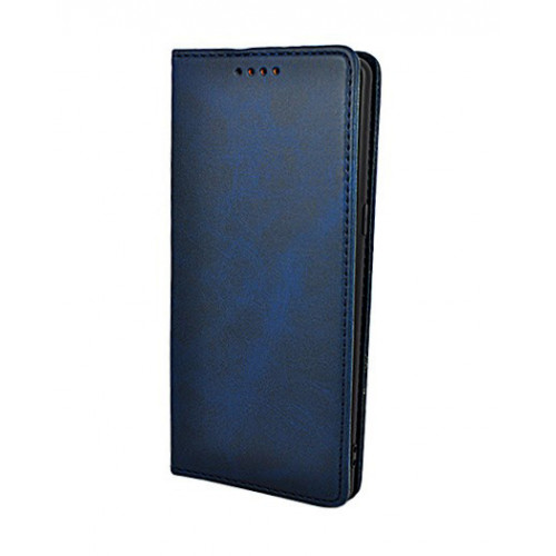 Синий кожаный премиум чехол-книжка для Samsung Galaxy S7 Edge с отделом для пластиковых карт