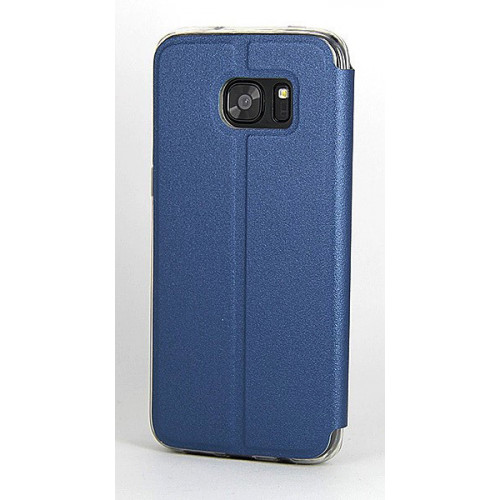 Синий фирменный чехол Cover Open с магнитной полоской для приема вызова для Samsung Galaxy S7 Edge