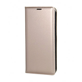 Кожаный фирменный чехол Flip Wallet для Samsung Galaxy S7 Edge золотого цвета с отделом для пластиковых карт