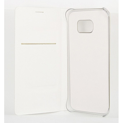 Кожаный фирменный чехол Flip Wallet для Samsung Galaxy S7 Edge белого цвета с отделом для пластиковых карт