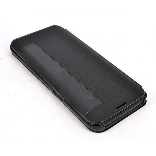 Чехол из кожи Clear View Standing для Samsung Galaxy S7 Edge черного цвета