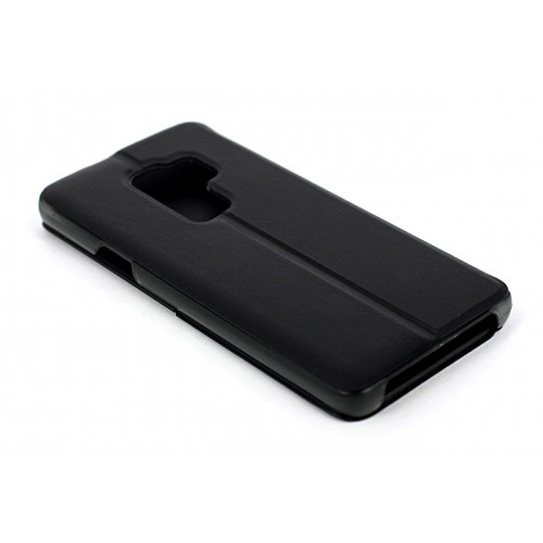 Кожаный чехол Clear View Standing для Samsung Galaxy S9 Plus черный