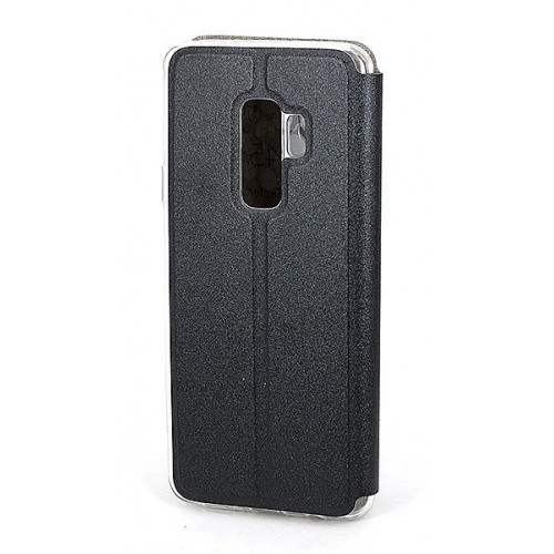 Черный фирменный чехол Cover Open с магнитной полоской для приема вызова на Samsung Galaxy S9 Plus (G965)