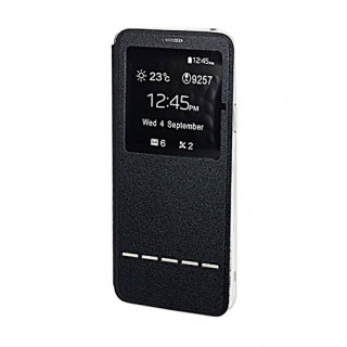 Черный фирменный чехол Cover Open с магнитной полоской для приема вызова на Samsung Galaxy S9 Plus