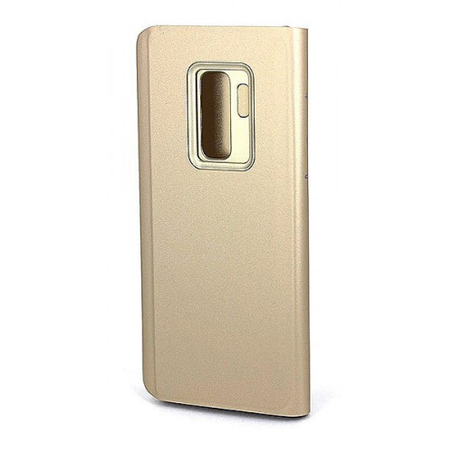 Золотой зеркальный чехол Clear View Cover для Samsung Galaxy S9 Plus (G965)